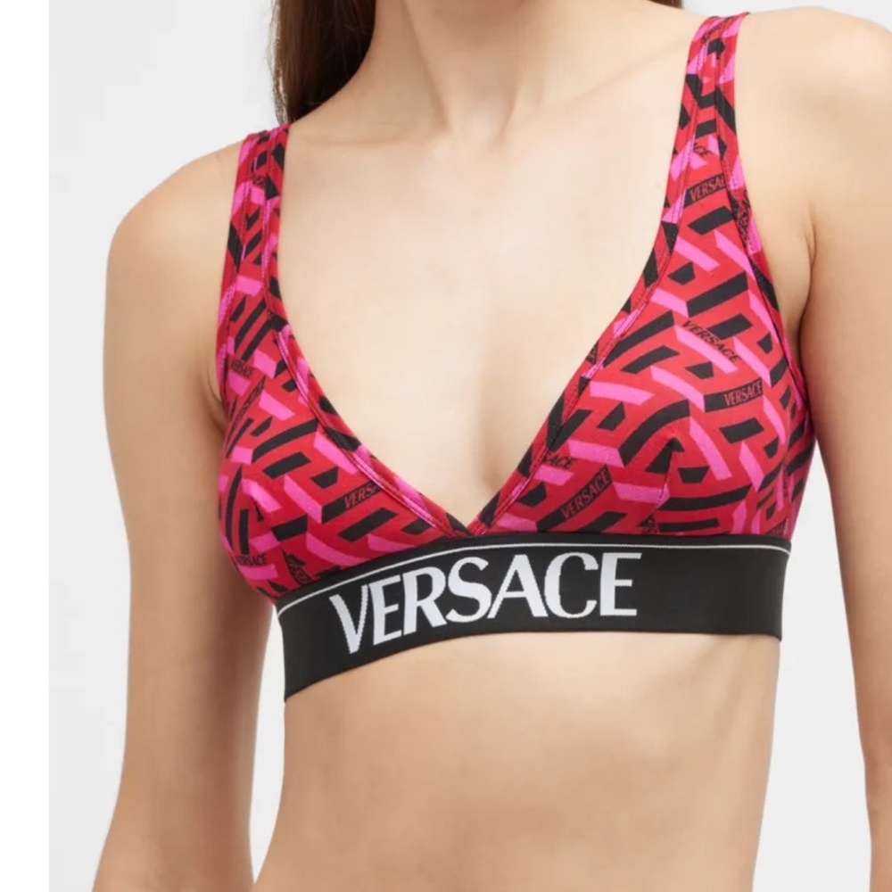 Versace Greca Wireless Jersey Bralette